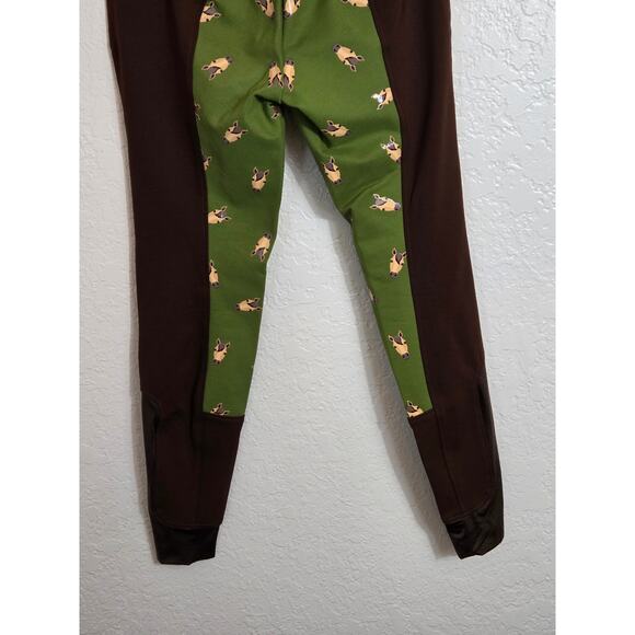 Buckwild Breeches Horse Riding Pants Women's Medium Brown Horse Print Equestrian - Picture 7 of 9
